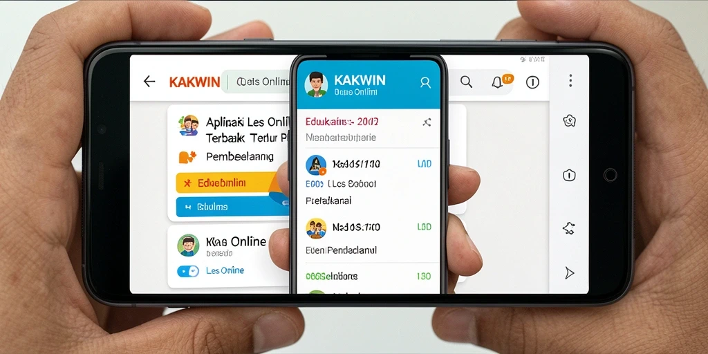 Antarmuka KAKWIN yang intuitif dan menarik untuk les online.