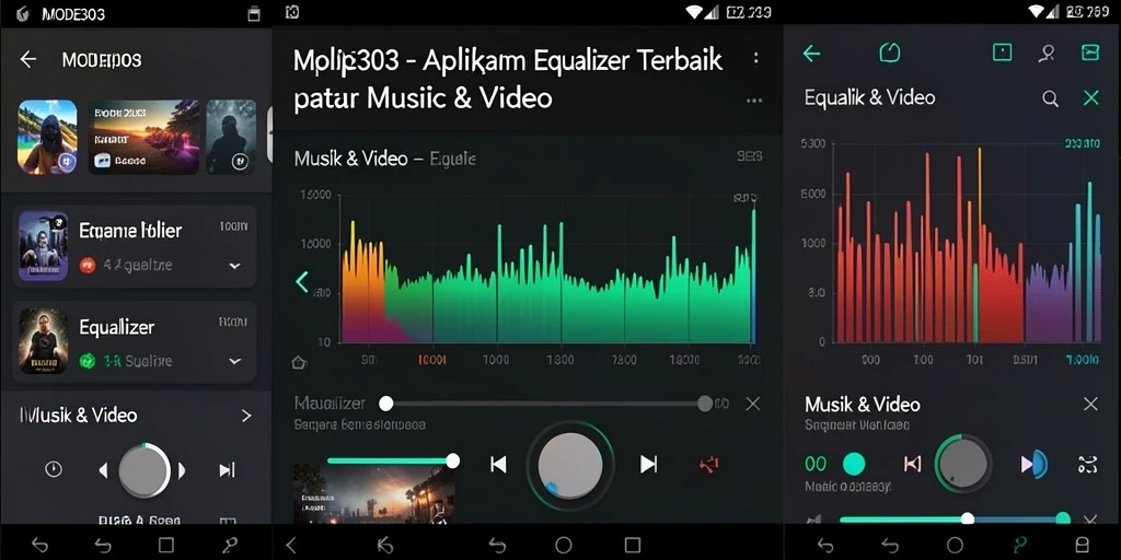 Tampilan antarmuka pengguna MODE303 yang menarik dan fungsional.