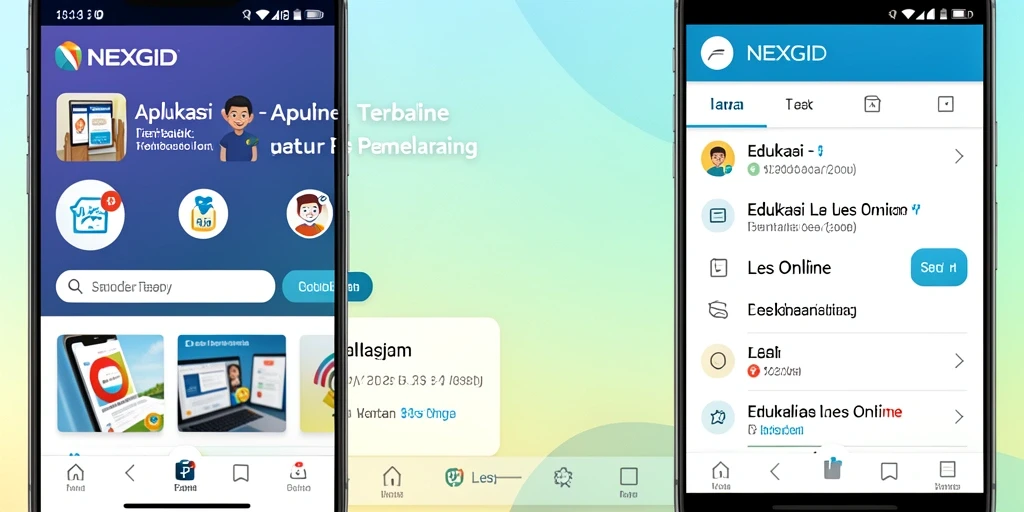 Antarmuka NEXGID yang sederhana dan intuitif untuk Les Online.
