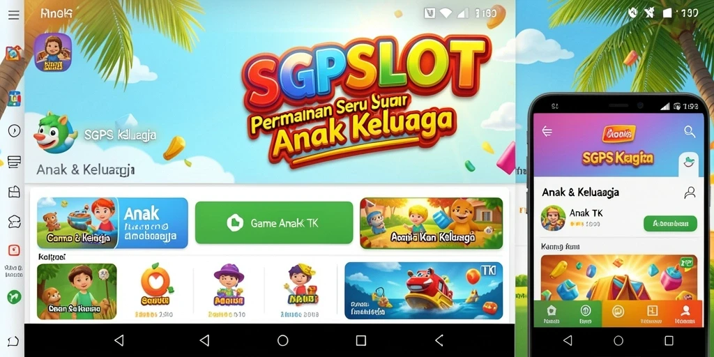 Antarmuka colorful dan interaktif SGPSLOT untuk anak-anak.