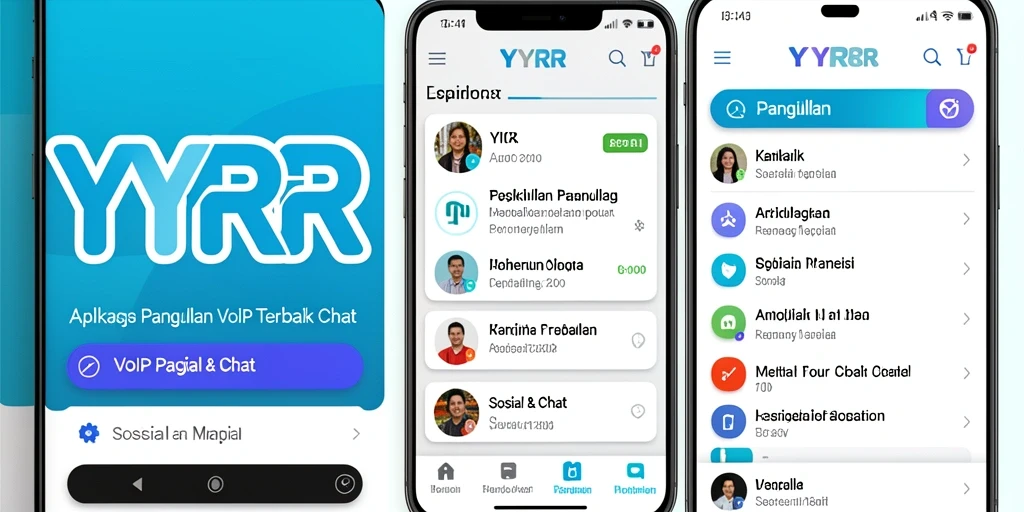 Tampilan antarmuka YYRR yang memudahkan panggilan VoIP.